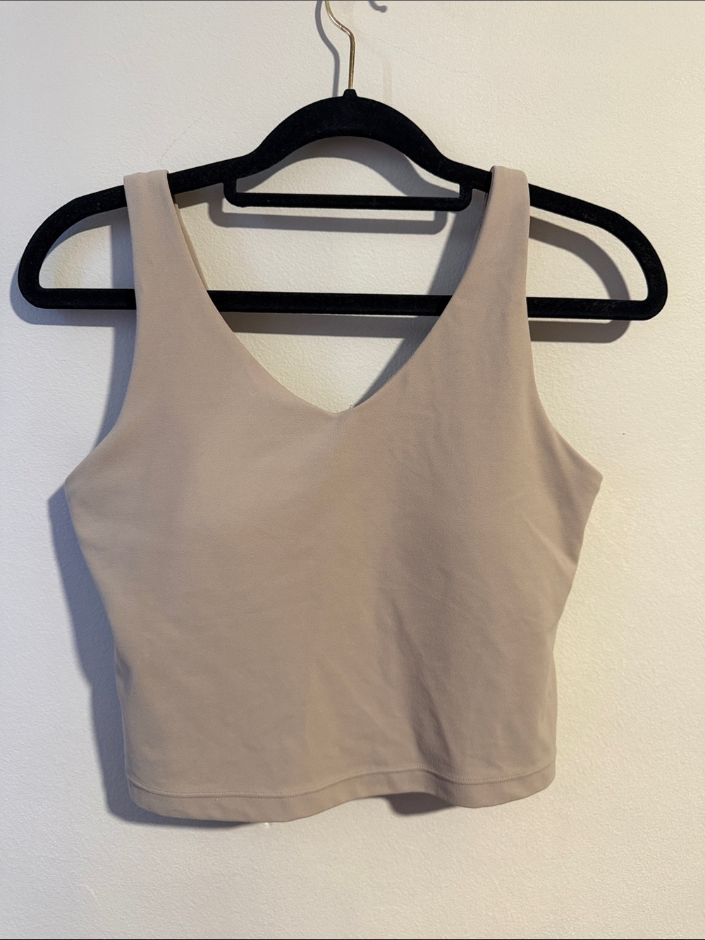 Athleta Women’s V-Neck Tank Top in Nude/Grey